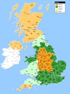 Postcode Map - Prices